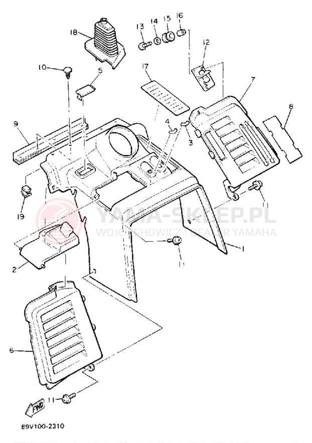 Schemat "INSTRUMENT PANEL" do Yamaha VENTURE GT VT480GTS