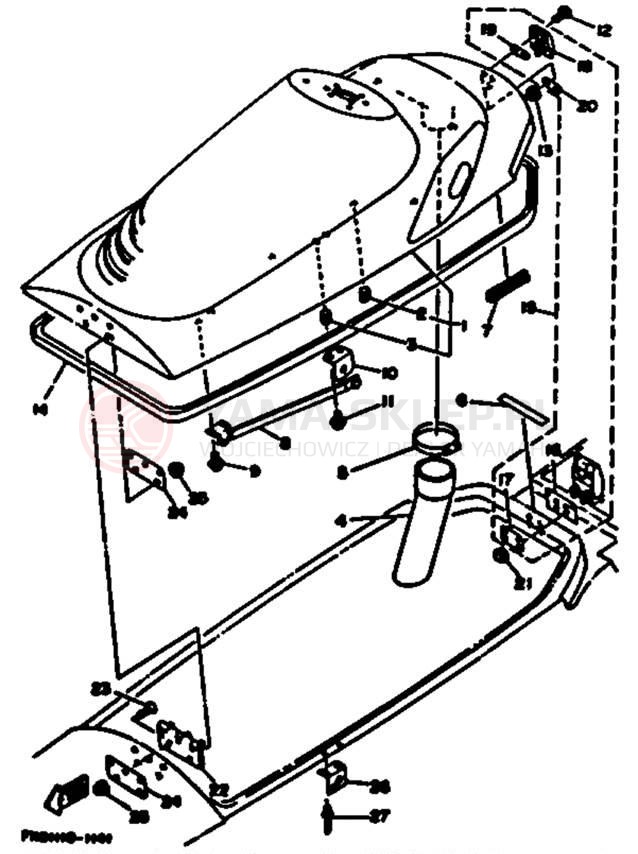 Schemat "ENGINE HATCH" do Yamaha WRB650R_61