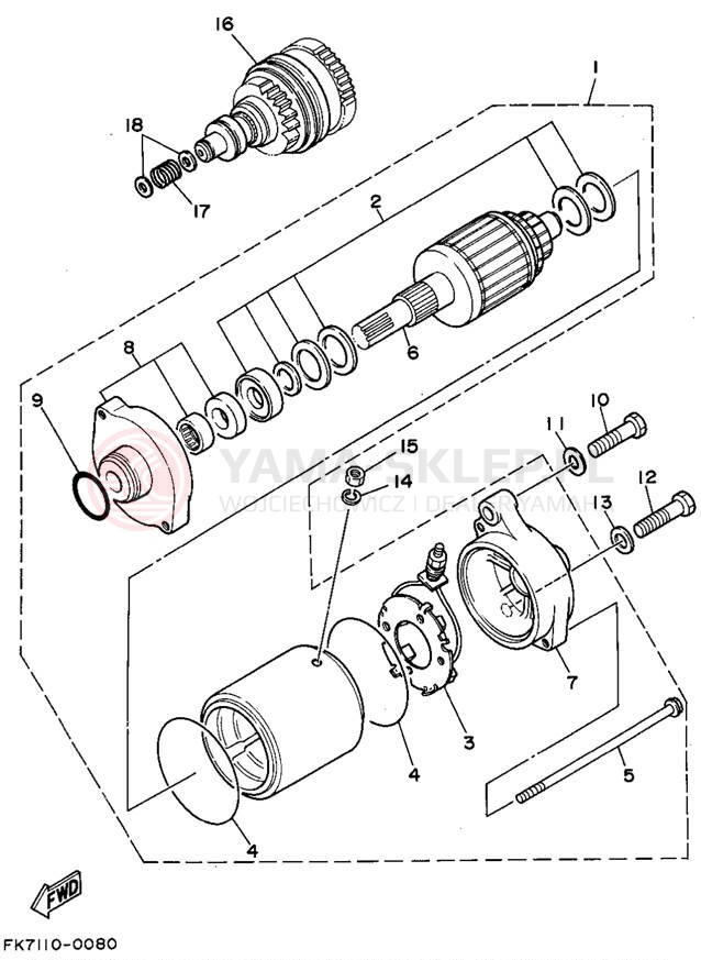 Schemat "rozrusznik" do Yamaha SUPER JET SJ700S
