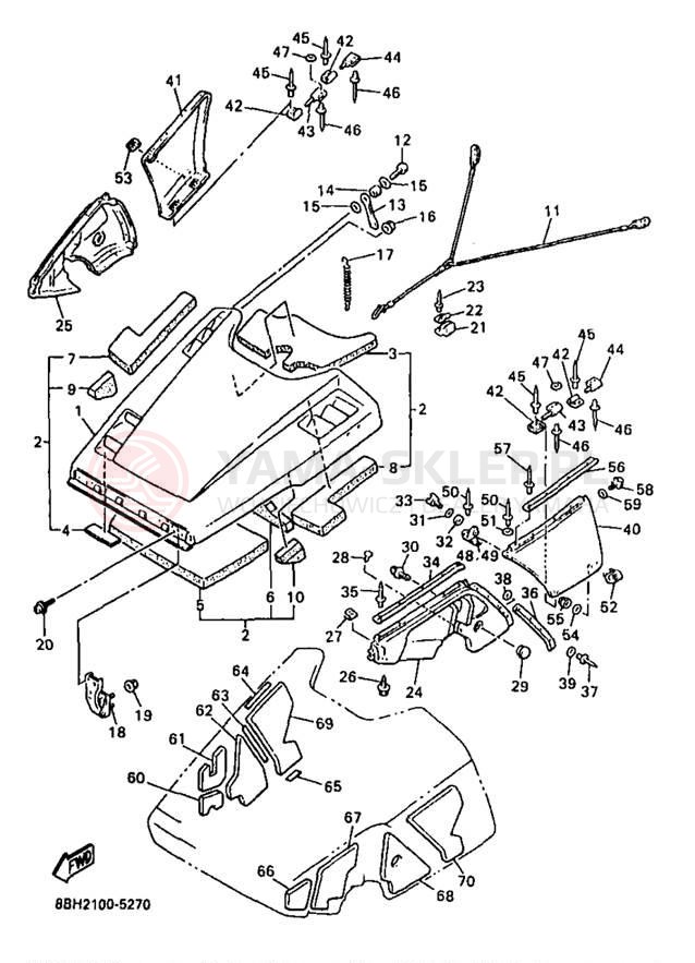Schemat "Osłony" do Yamaha PHAZER MOUNTAIN LITE PZ480STB