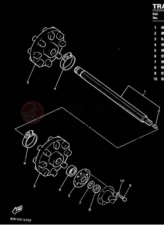 Schemat "Układ napędowy" do Yamaha PHAZER II PZ480R
