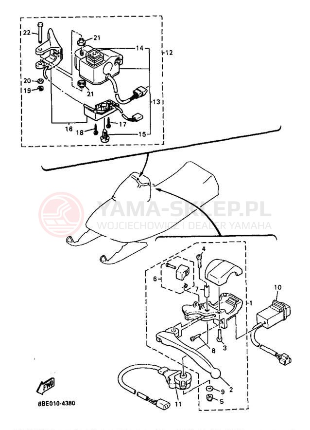 Schemat "Kierownica i osprzęt" do Yamaha PHAZER MOUNTAIN LITE PZ480STB