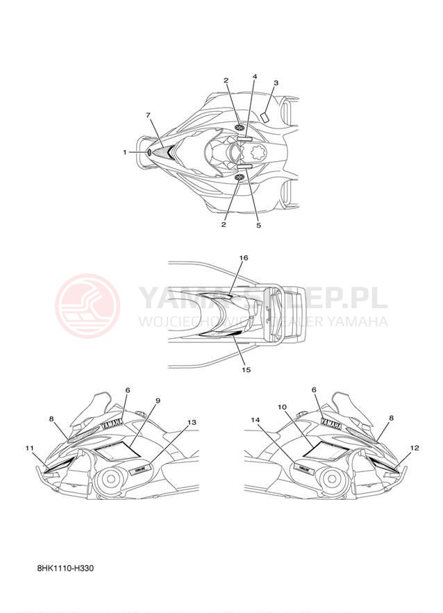 Schemat "naklejki" do Yamaha FX NYTRO RTX SE FX10RTRSYL