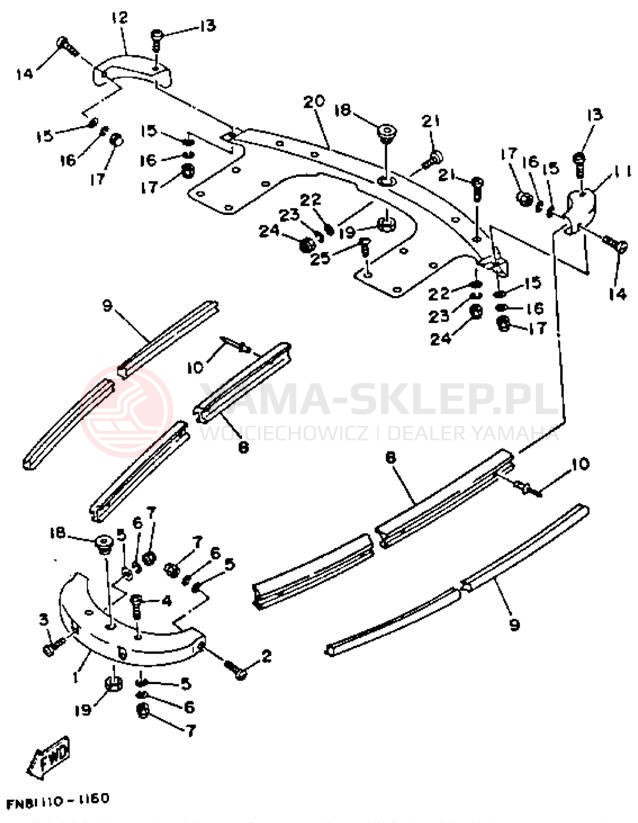 Schemat "GUNWALE - MAT" do Yamaha WRB650P_62