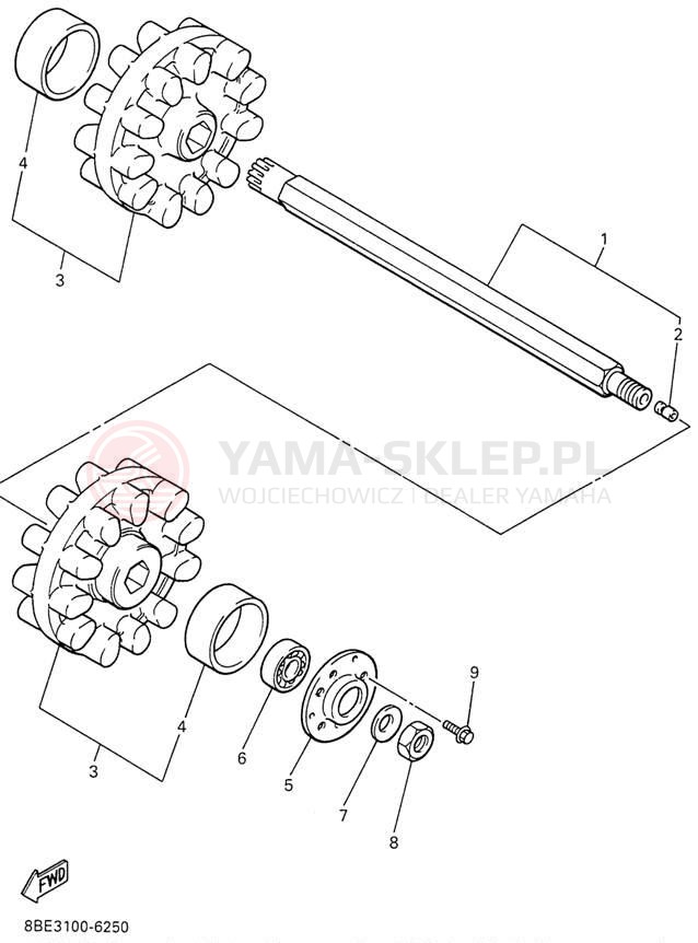 Schemat "Układ napędowy" do Yamaha OVATION LE CS340EW
