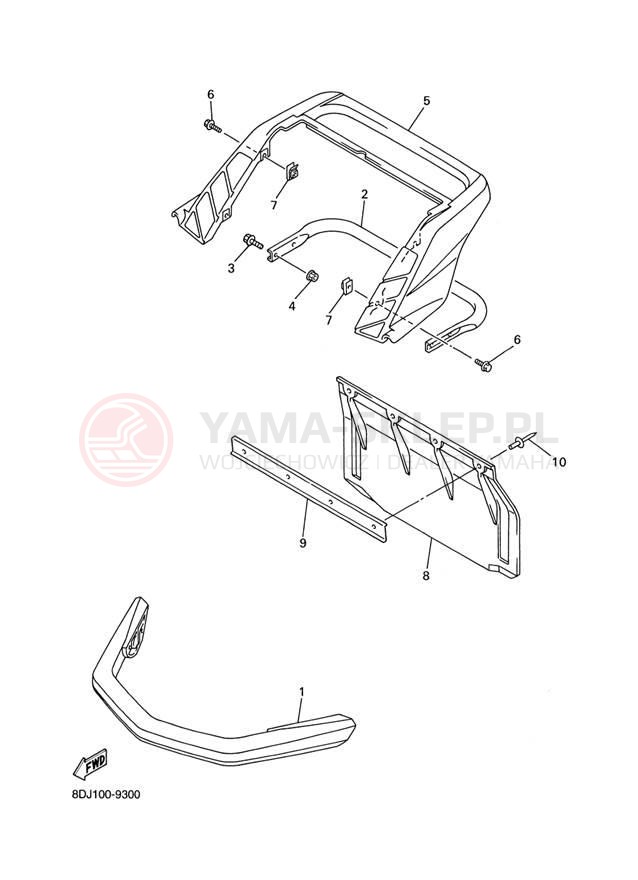 Schemat "zderzak" do Yamaha PHAZER 500 PZ500F