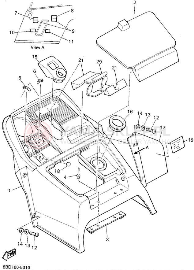 Schemat "INSTRUMENT PANEL" do Yamaha BRAVO LT BR250TV