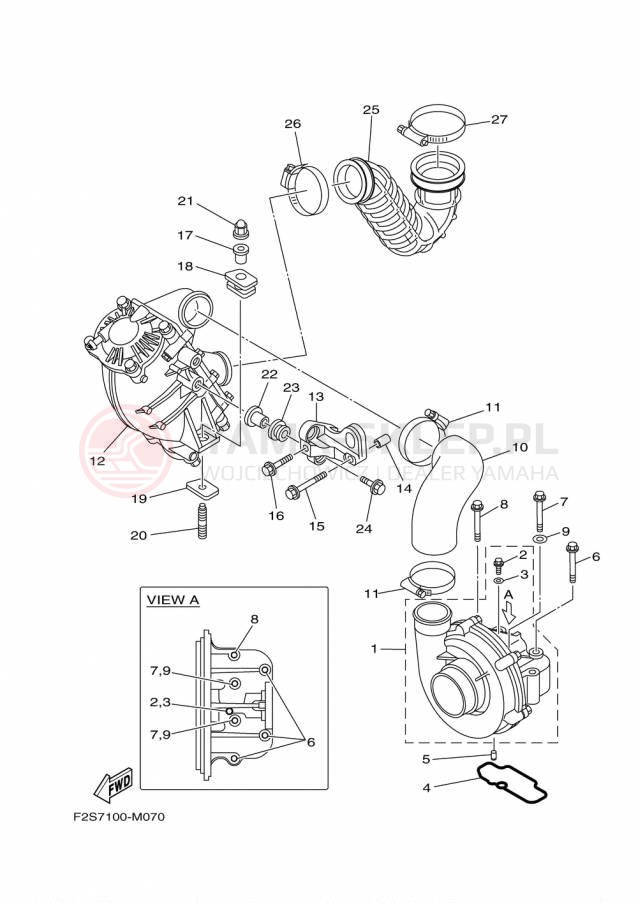 Schemat "Wtrysk paliwa" do Yamaha SX192 RM1800CP/RM1800DP