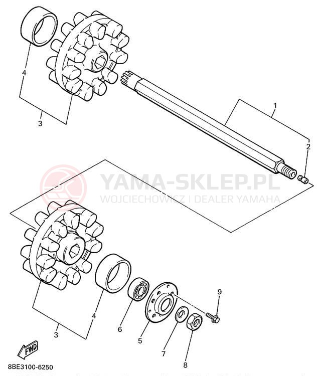 Schemat "Układ napędowy" do Yamaha OVATION LE CS340EC