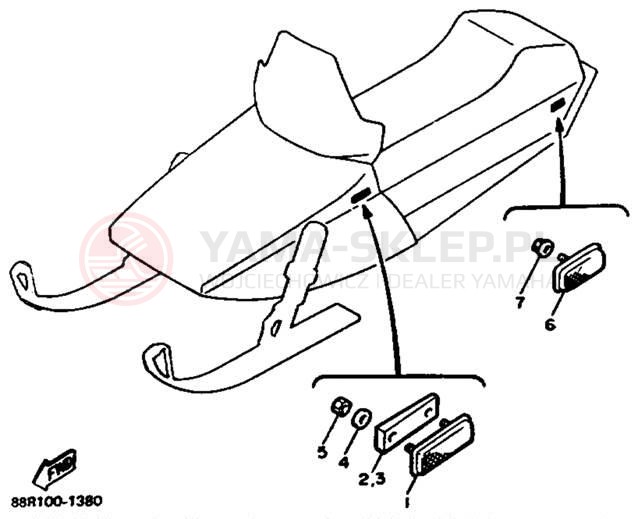 Schemat "układ elektryczny" do Yamaha EX570ET