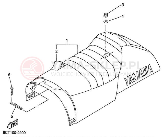 Schemat "siedzenie" do Yamaha VMAX 500 SX VX500SXBC