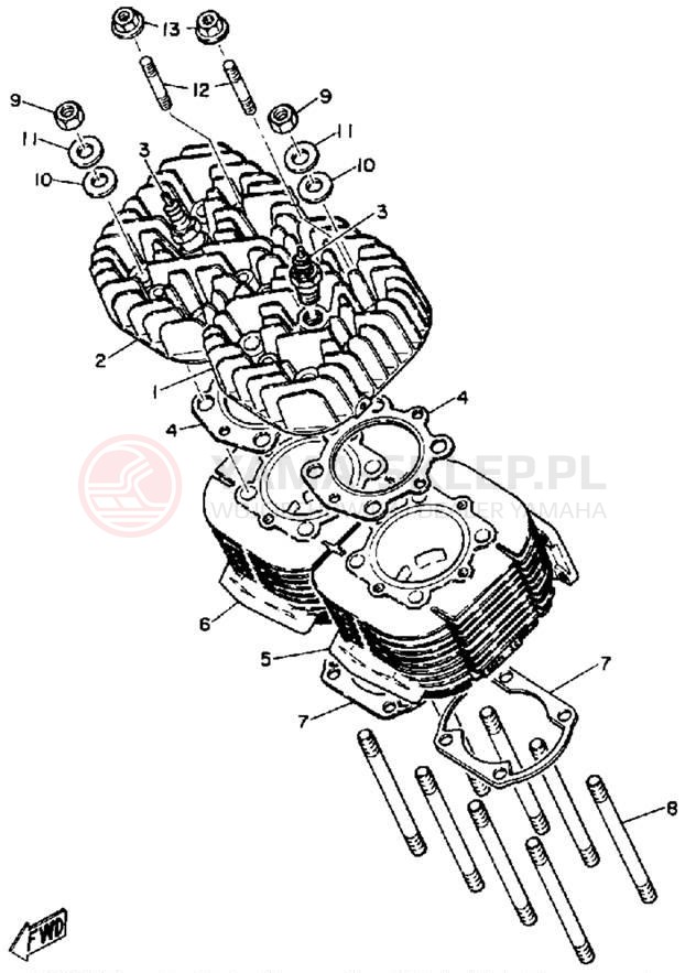 Schemat "cylinder" do Yamaha EX440E