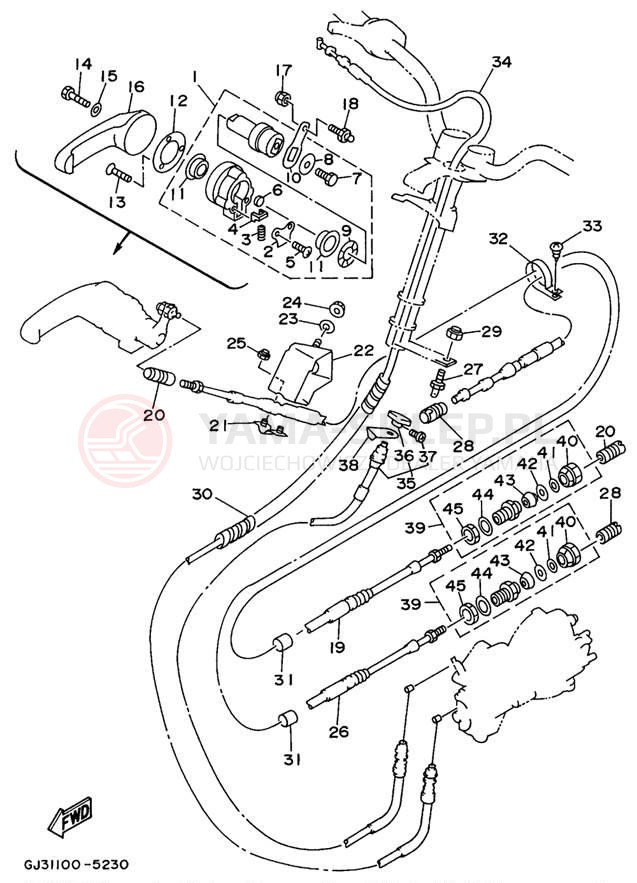 Schemat "Układ chlodzenia" do Yamaha WAVE VENTURE WVT700T