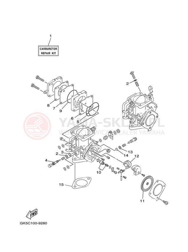 Schemat "Zestaw naprawczy" do Yamaha GP760 GP760Y