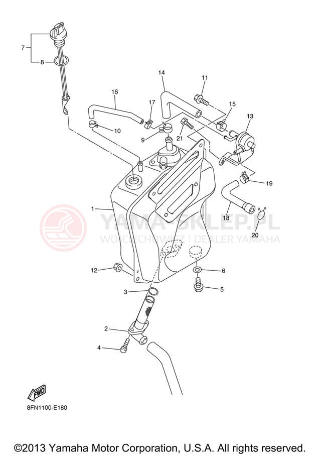 Schemat "Miska olejowa" do Yamaha RS VIKING PROFESSIONAL VK10XR