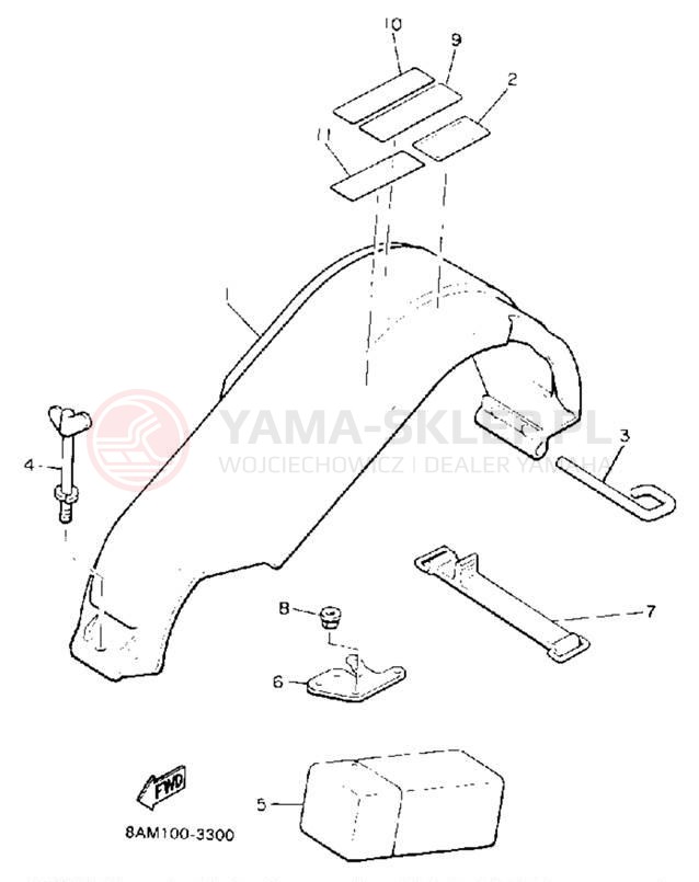 Schemat "GUARD - LUGGAGE BOX" do Yamaha PHAZER II ST PZ480STT