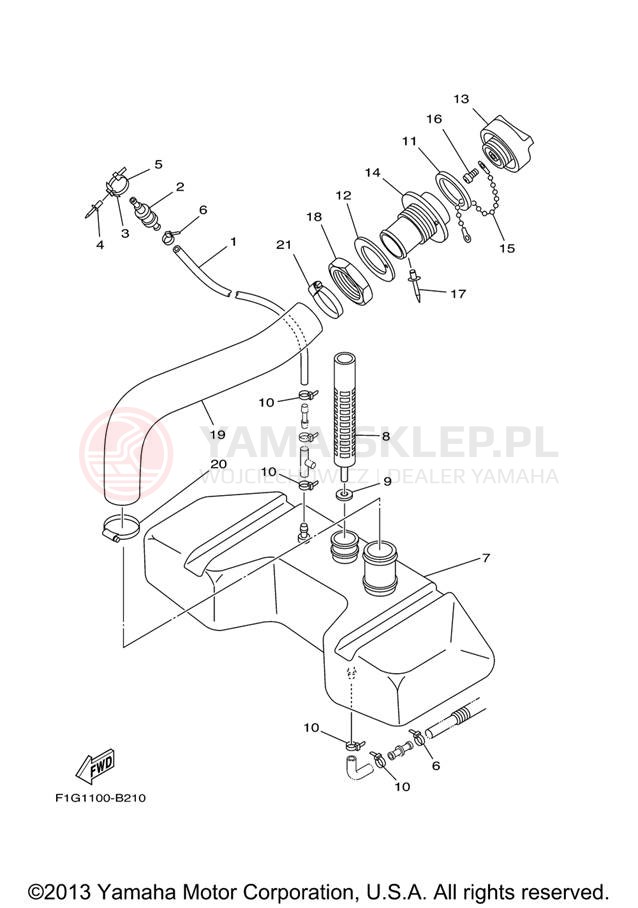 Schemat "Miska olejowa" do Yamaha GP1300-G E/GP1300-G