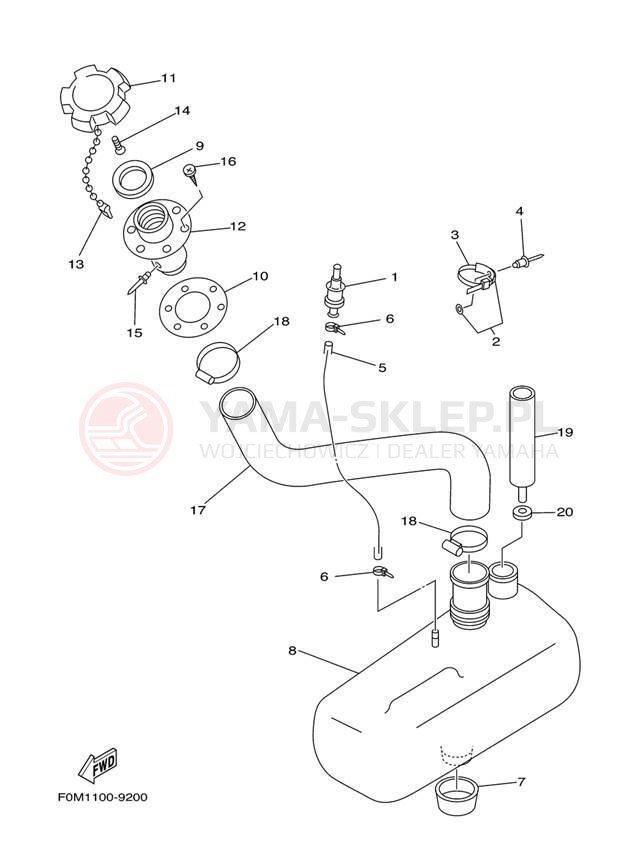 Schemat "Miska olejowa" do Yamaha XL700 XL700Y