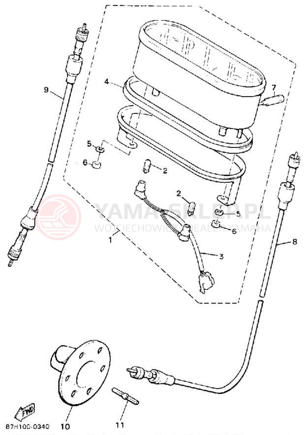 Schemat "licznik" do Yamaha PHAZER II PZ480S