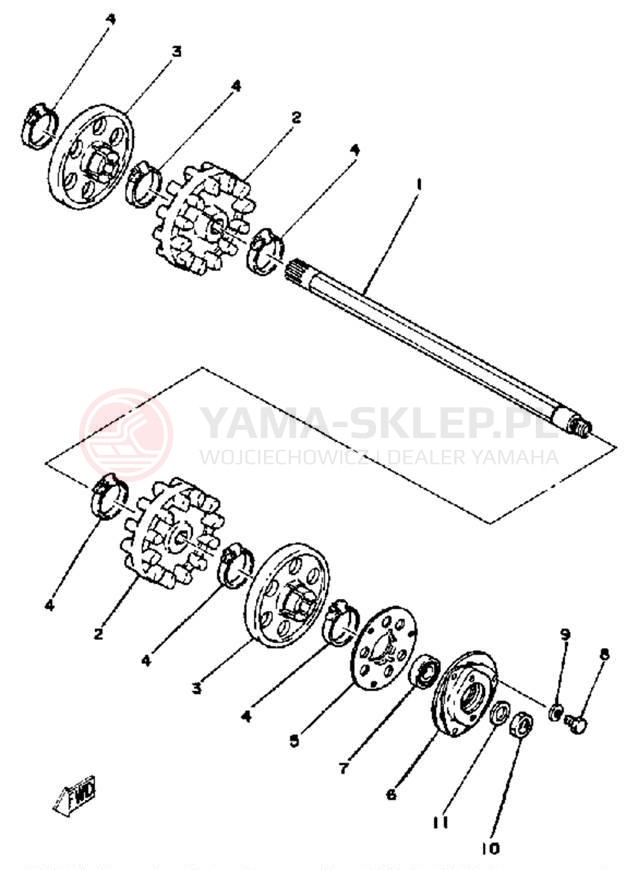 Schemat "TRACK DRIVE" do Yamaha EC540C