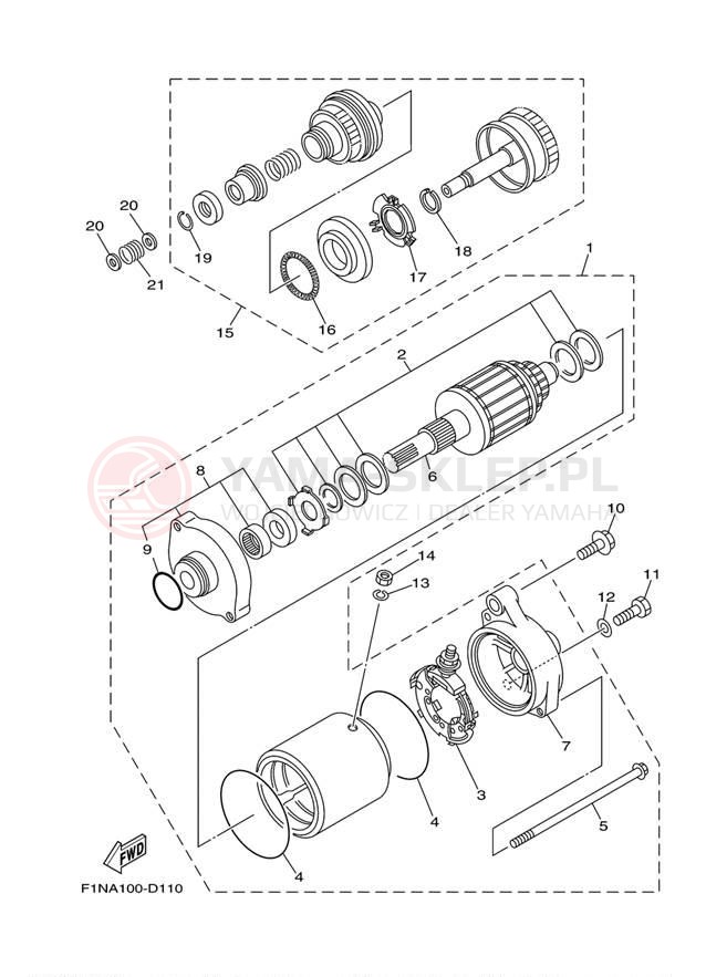 Schemat "rozrusznik" do Yamaha SuperJet SJ700BE