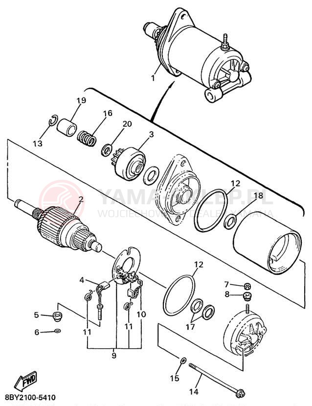 Schemat "układ elektryczny" do Yamaha PHAZER MOUNTAIN LITE PZ480STC