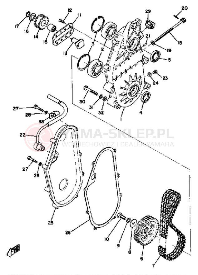 Schemat "TRACK DRIVE" do Yamaha GPX338F/GPX433F