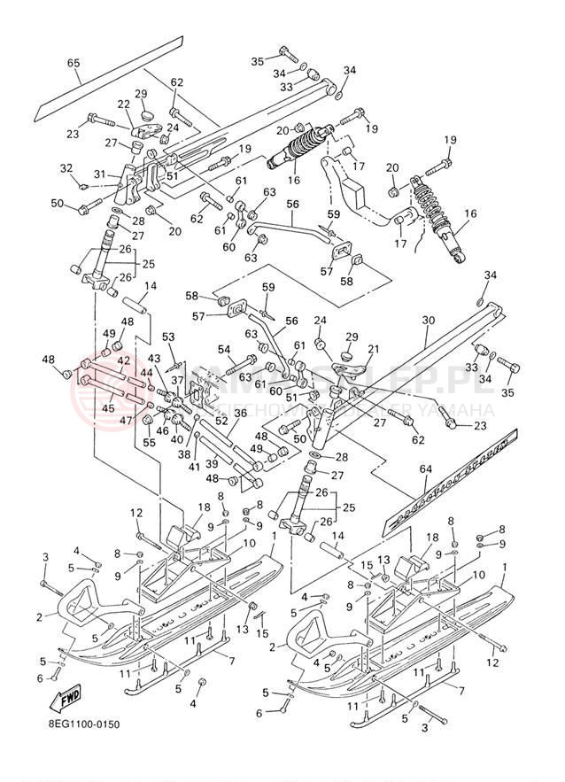 Schemat "płozy" do Yamaha PHAZER MOUNTAIN LITE PZ500MLD