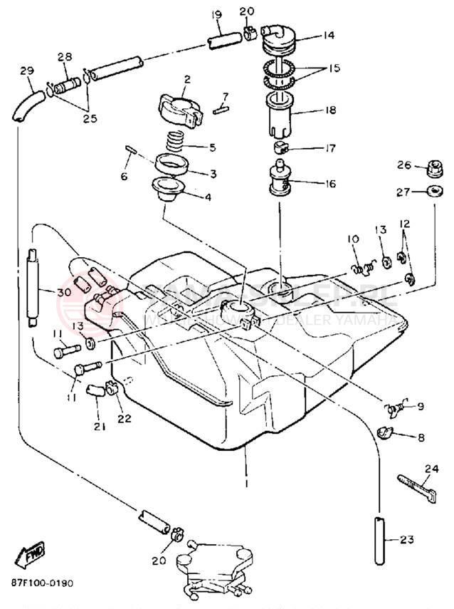 Schemat "zbiornik paliwa" do Yamaha PHAZER II PZ480P
