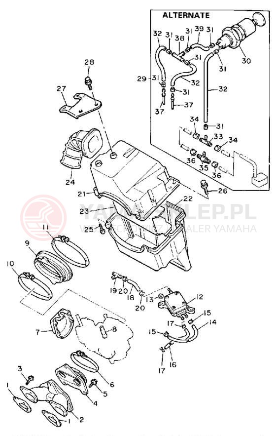 Schemat "Filtr powietrza" do Yamaha OVATION LE CS340ES
