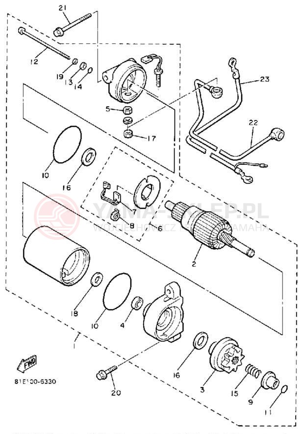 Schemat "rozrusznik" do Yamaha INVITER CF300L
