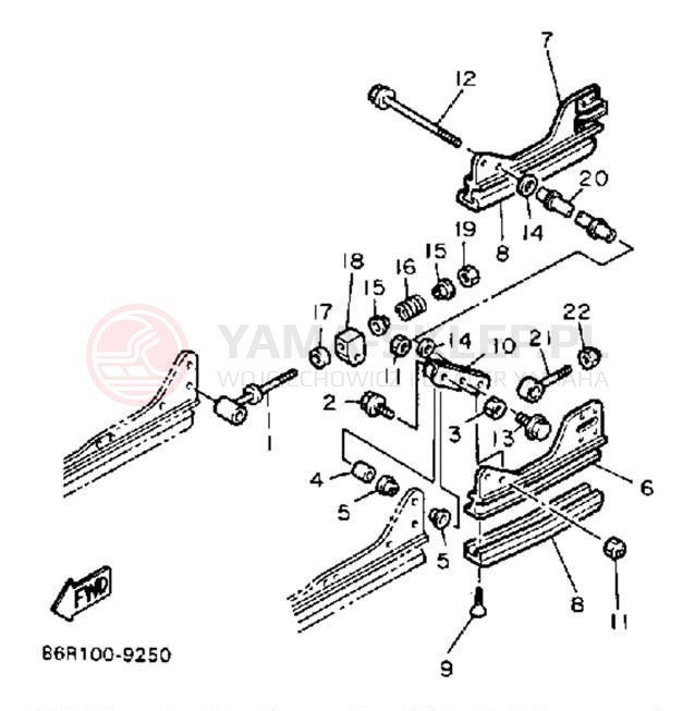 Schemat "TRACK SUSPENSION" do Yamaha VK540 VK540EN