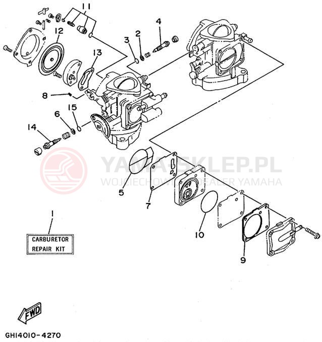 Schemat "Zestaw naprawczy" do Yamaha RA700AT