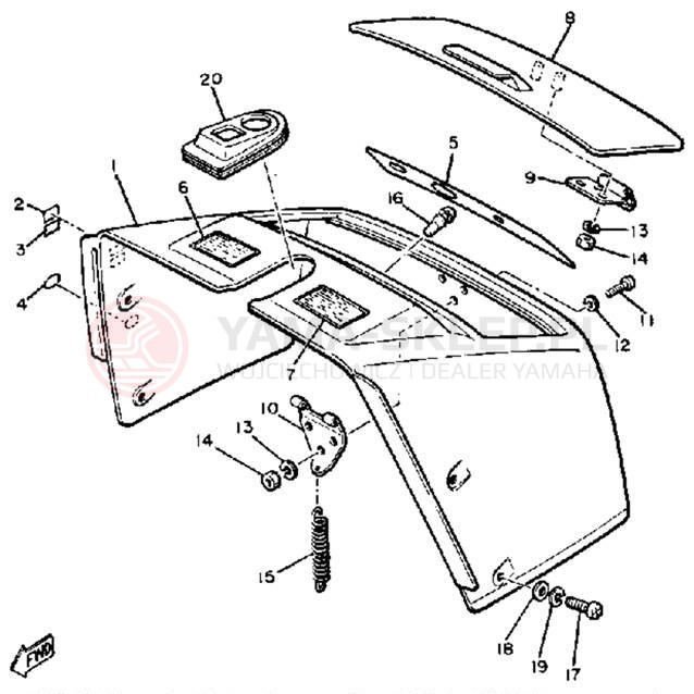 Schemat "INSTRUMENT PANEL" do Yamaha ET250C