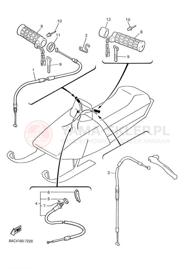 Schemat "Układ chlodzenia" do Yamaha VK540 III VK540EF