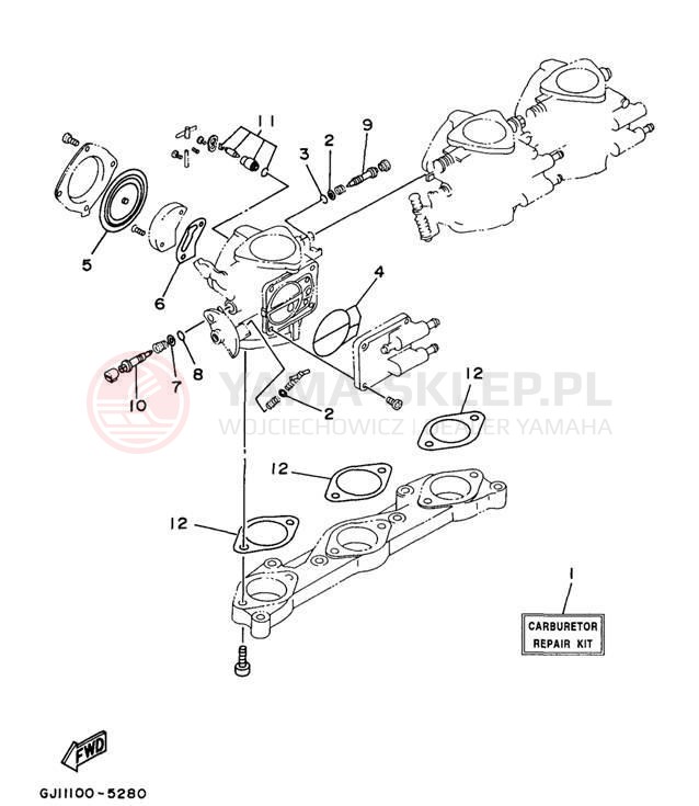 Schemat "Zestaw naprawczy" do Yamaha WAVE VENTURE 1100 WVT1100V