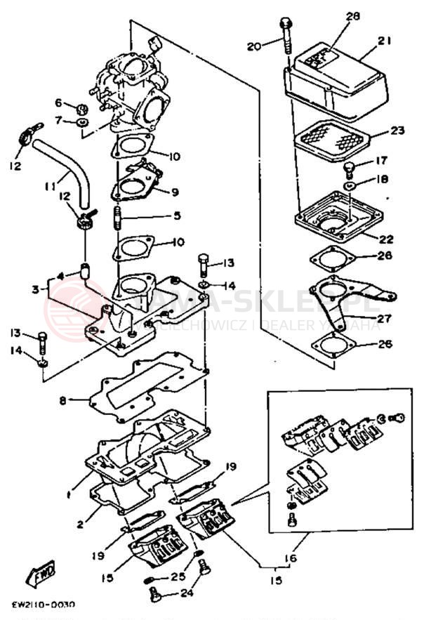 Schemat "Filtr powietrza" do Yamaha SUPER JET SJ650P
