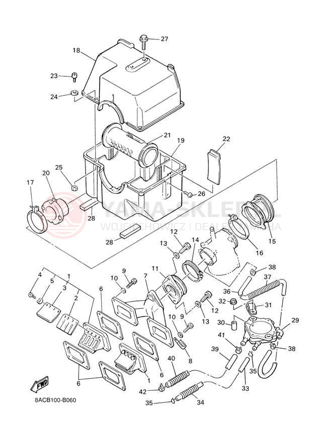 Schemat "Wtrysk paliwa" do Yamaha VK 540 III VK540EH