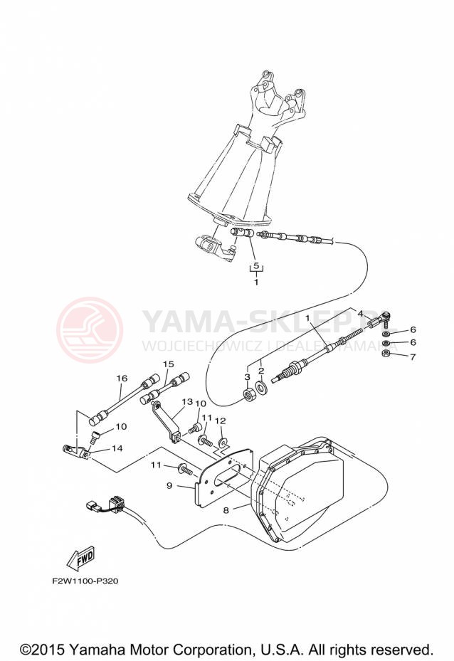 Schemat "Układ chlodzenia" do Yamaha VXR VX1800A-P