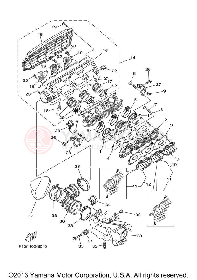 Schemat "Wtrysk paliwa" do Yamaha GP1300-G E/GP1300-G