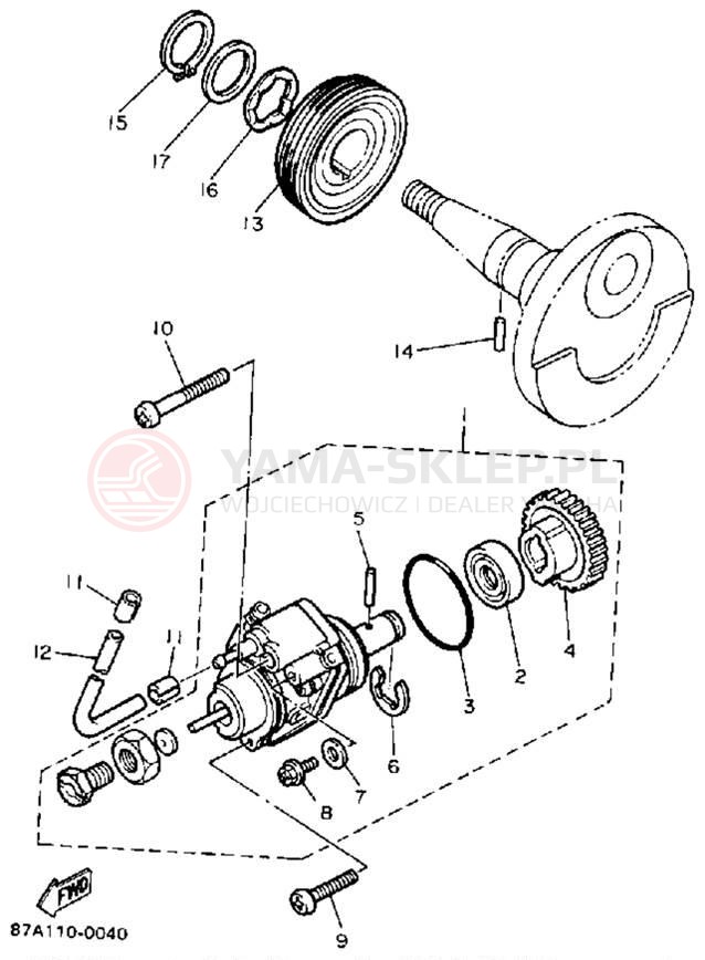 Schemat "Pompa olejowa" do Yamaha SNOSPORT (ELEC START) SV125EP