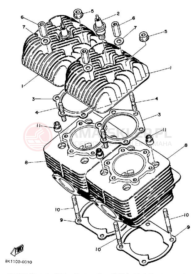 Schemat "cylinder" do Yamaha SRV SR540K