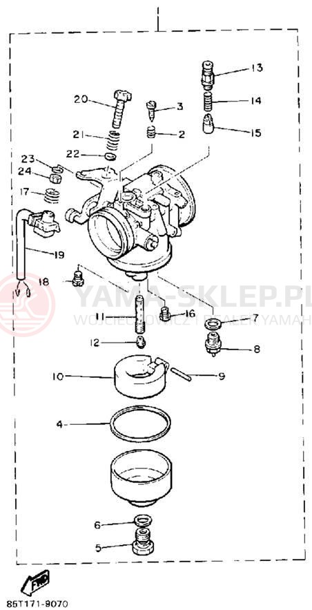 Schemat "Gaźnik" do Yamaha ENTICER LTR ET400TRP