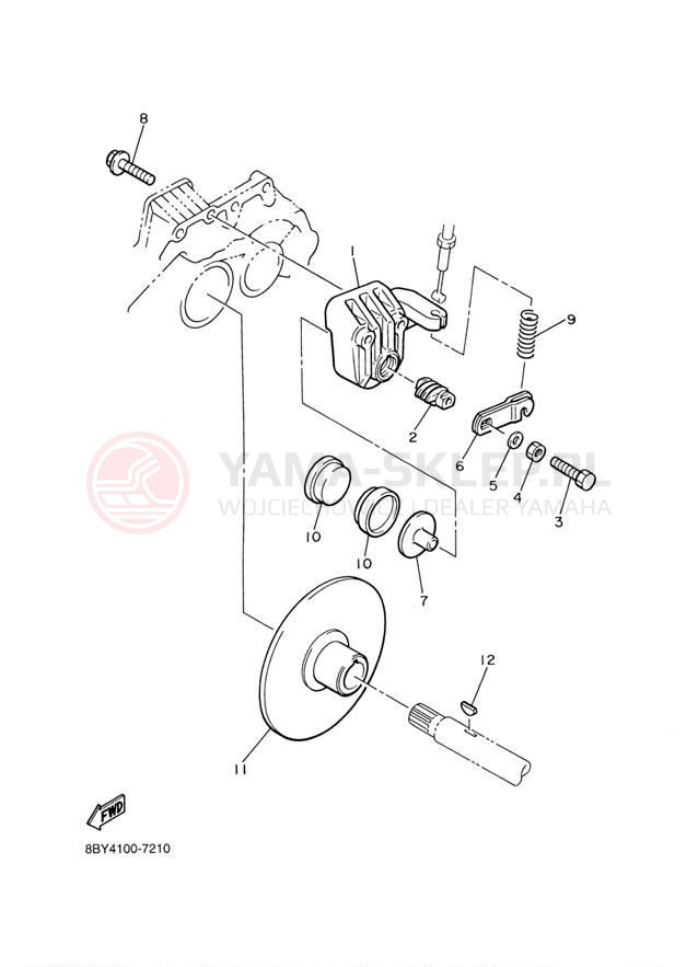 Schemat "hamulec" do Yamaha ET410TRF