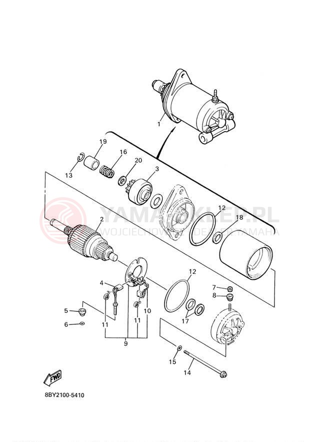 Schemat "S / MOTOR" do Yamaha ET410TRF