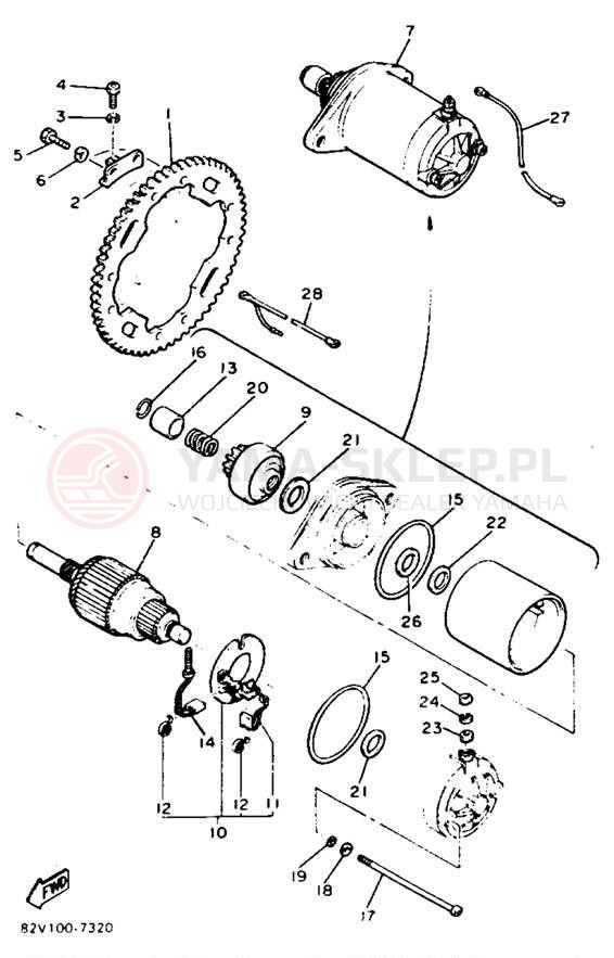 Schemat "rozrusznik" do Yamaha XLV XL540N
