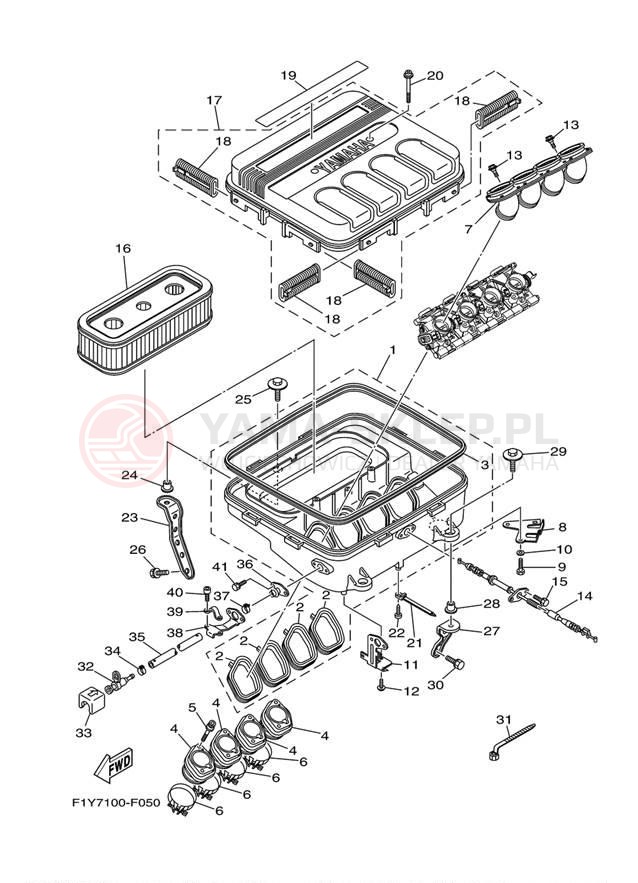 Schemat "Wtrysk paliwa" do Yamaha FX1000AF
