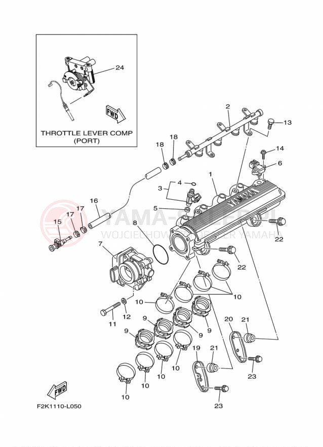 Schemat "Wtrysk paliwa" do Yamaha SX210 LAT1100CP/LAT1100DP