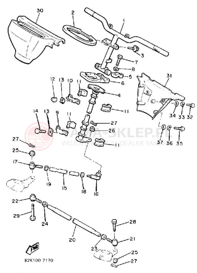 Schemat "Półki zawieszenia" do Yamaha PHAZER PZ480L