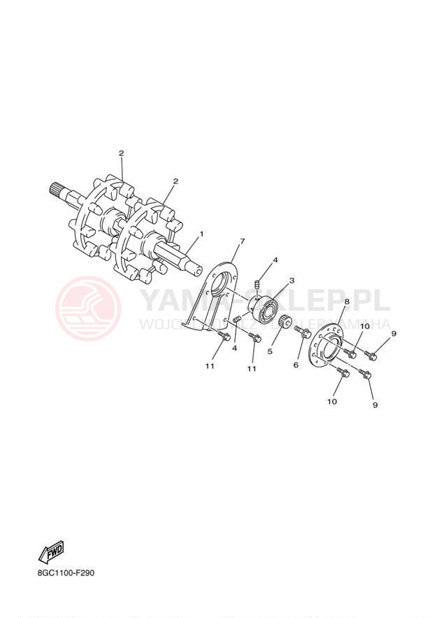 Schemat "Układ napędowy" do Yamaha VENTURE LITE PZ50VTW